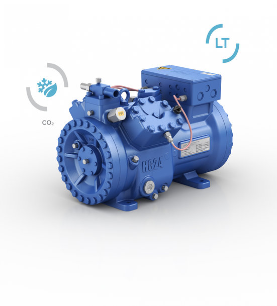 For industrial low temperature applications with high standstill pressures: New subcritical CO2 compressor HGX24e CO2 LT from BOCK